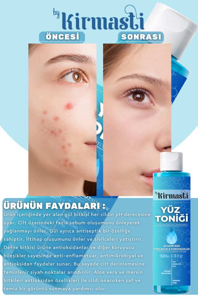 Akneye Eğilim Gösteren Ciltler Için Gözenek Sıkılaştırıcı, Arındırıcı Ve Yağ Dengeleyici Tonik 200ml