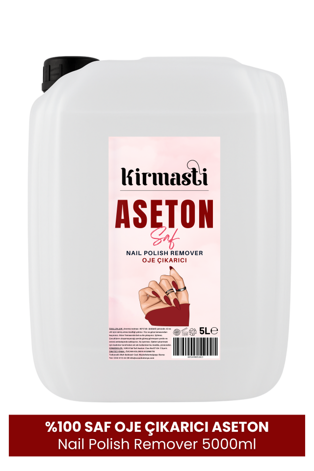 Saf Aseton Oje Temizleyici Nail Polish Remover Oje Çıkarıcı 5000ml