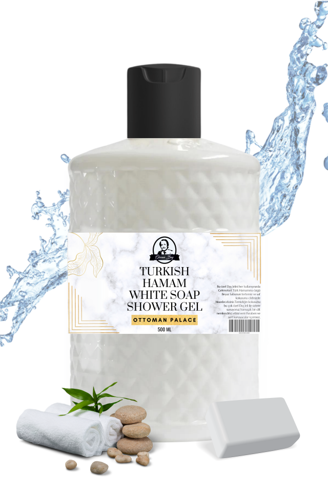 Ottoman Serisi Parabensiz Nemlendirici Beyaz Sabun Kokulu Duş Jeli White Soap Shower Gel 500ml
