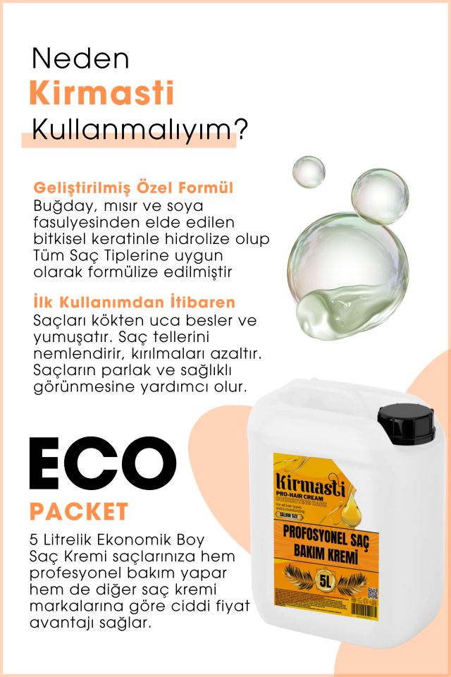 Bitki Özlü Canlandırıcı Saç Bakım Kremi 5 Litre Prokeratin Hair Cream Avantajlı Ekonomik Boy 5000ml