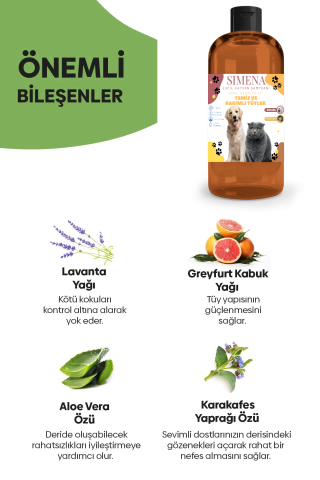 Hayvan Tüy Dökülmesi Ve Topaklanma Önleyici Arındırıcı Kedi Köpek Şampuanı 1 Litre Avantaj Boy