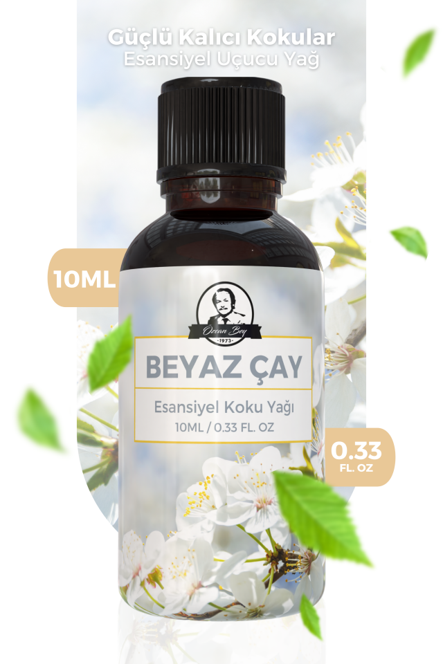 Beyaz Çay Esansiyel Uçucu Koku Yağı White Tea Buhurdanlık Yağı Difüzör Esansı Küre 10ml