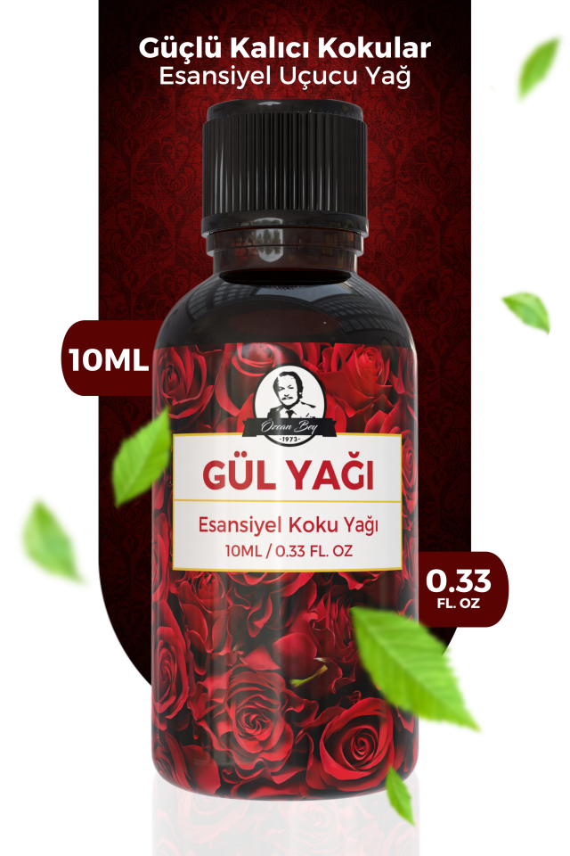 Gül Yağı Esansiyel Uçucu Koku Yağı Rose Oil Doğal Buhurdanlık Yağı Difüzör Esansı Küre 10ml