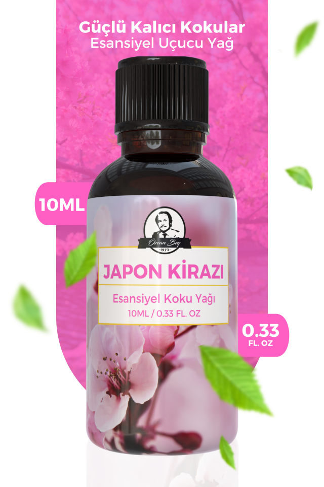 Japon Kiraz Çiçeği Esansiyel Uçucu Koku Yağı Cherry Buhurdanlık Yağı Difüzör Esansı Küre 10ml