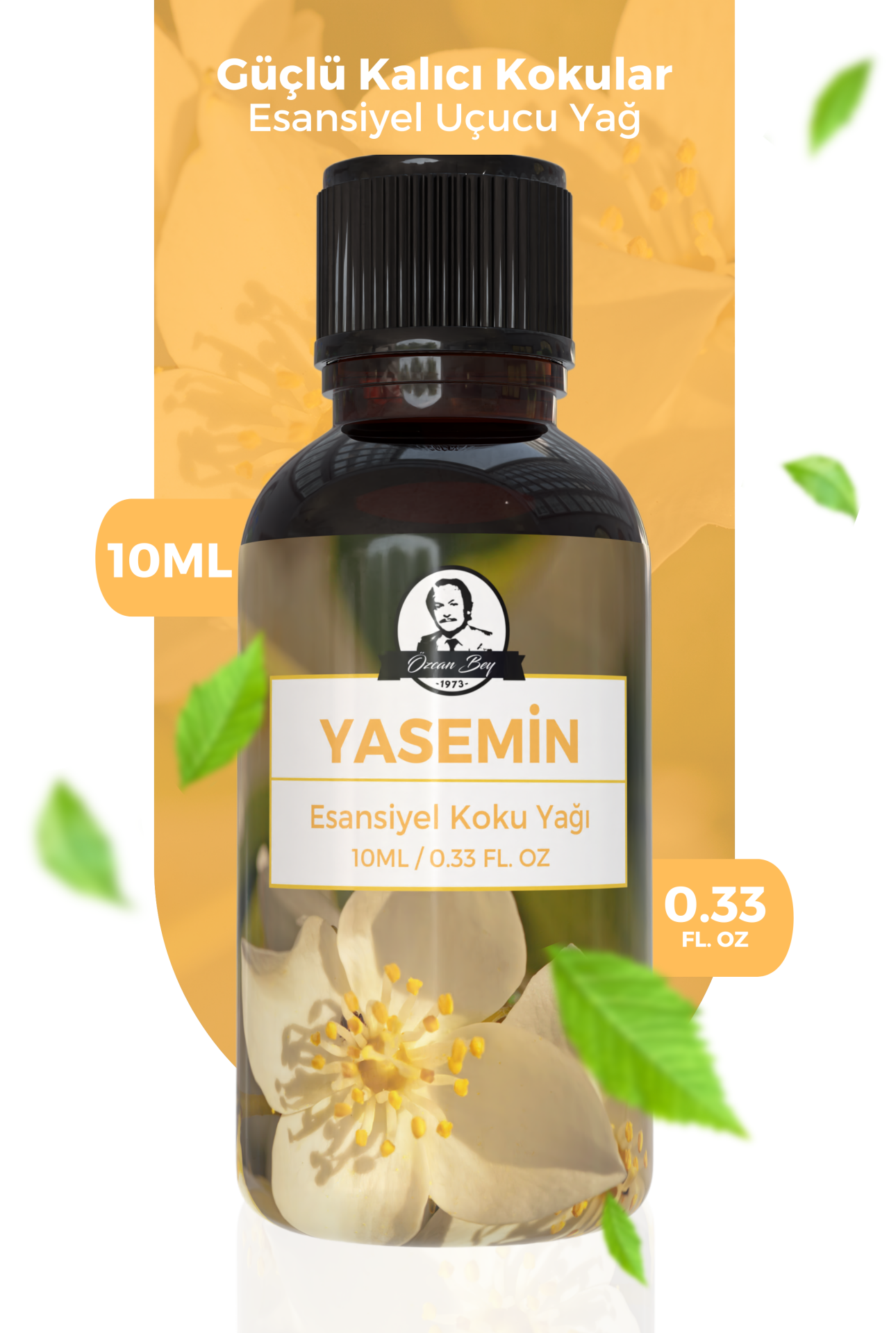 Yasemin Çiçeği Esansiyel Uçucu Koku Yağı Jasmine Buhurdanlık Yağı Difüzör Esansı Küre 10ml