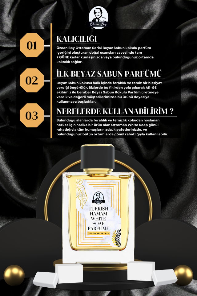 Ottoman Serisi Beyaz Sabun Kokulu Parfüm White Soap 55ml Ve Beyaz Sabun Duş Jeli 500ml