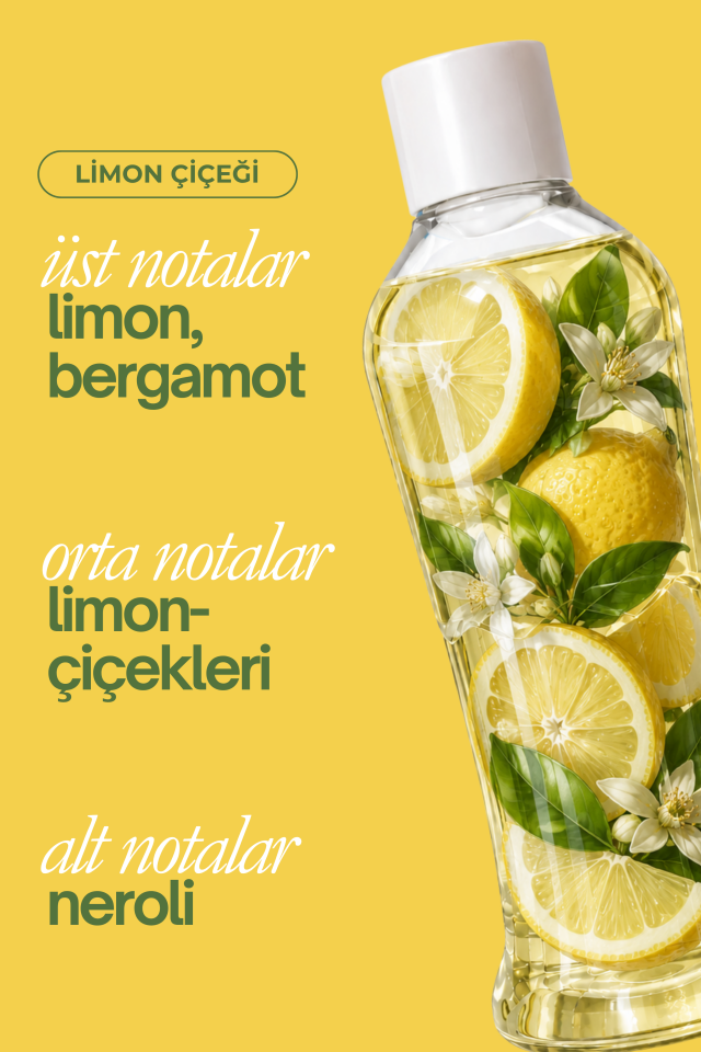 Premium Seri Limon Kolonyası, Ferahlatıcı ve Serinletici Kolonya Perfumed Cologne Pet Şişe 400ml