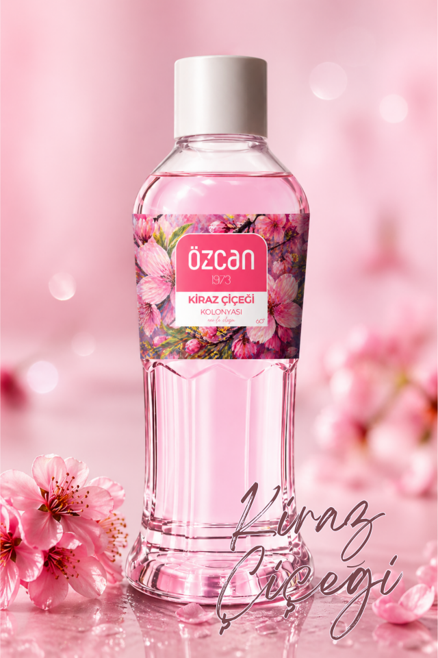 Premium Seri Kiraz Çiçeği Kolonyası, Ferahlatıcı ve Serinletici Kolonya Perfumed Cologne Pet Şişe 400ml