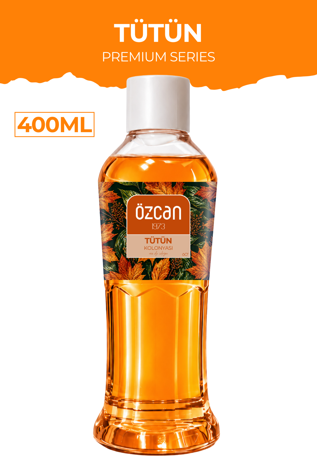 Premium Seri Tütün Kolonyası, Ferahlatıcı ve Serinletici Kolonya Perfumed Cologne Pet Şişe 400ml