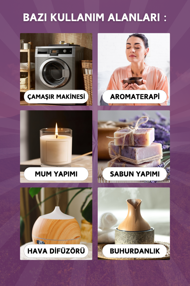 Yasemin, Lavanta, Vanilya Saf Esansiyel Uçucu Yağ Buhurdanlık Yağ Esansı Aromaterapi 3x 10ml