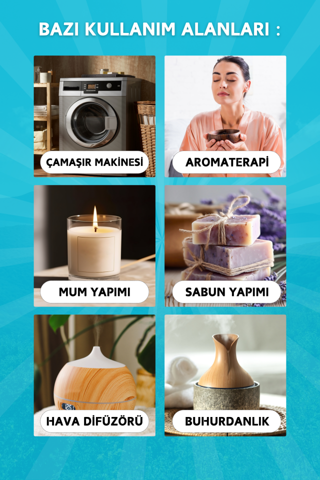 Beyaz Sabun, Nilüfer, Pudra Saf Esansiyel Uçucu Yağ Buhurdanlık Yağ Esansı Aromaterapi 3x 10ml