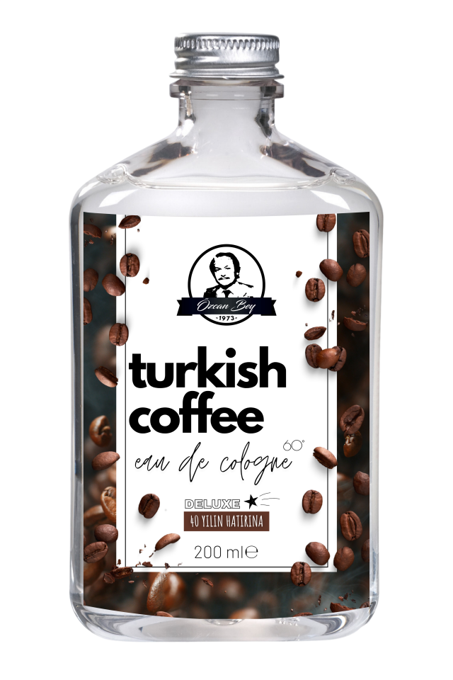 Deluxe Seri Turkish Coffee Kolonyası Parfümlü Türk Kahvesi Kokulu Kolonya Takımı 200ml + 100ml
