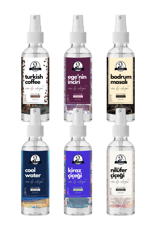 Deluxe Serisi Hediyelik Özel Parfümlü Kolonyalar 6'lı Avantaj Paket 100ml Spreyli Ekonomik 6x100ml