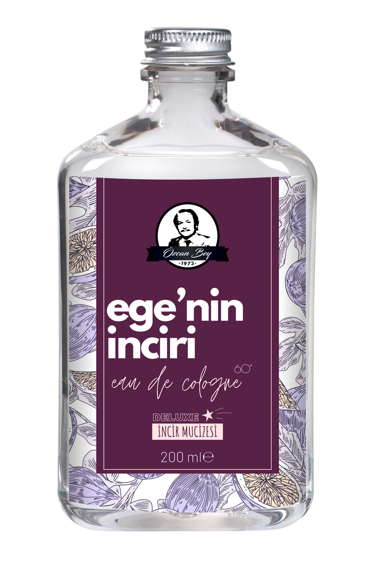 Deluxe Seri Ege'nin İnciri Kolonyası Parfümlü İncir Çiçeği Kokulu Kolonya 200ml Cam Şişe