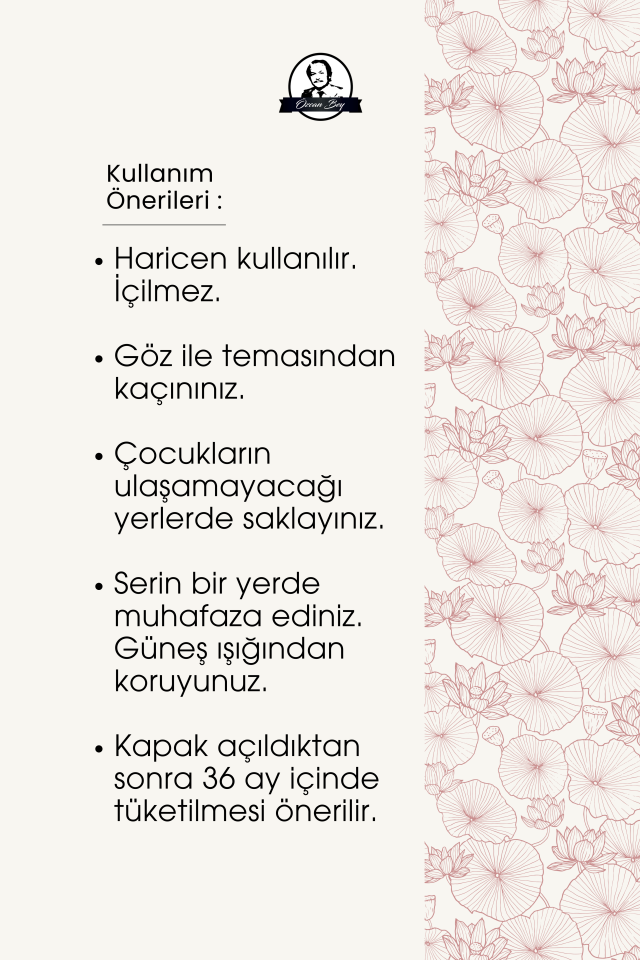 Deluxe Seri Nilüfer Çiçeği Kolonyası Parfümlü Lotus Çiçeği Kokulu Kolonya 200ml Cam Şişe