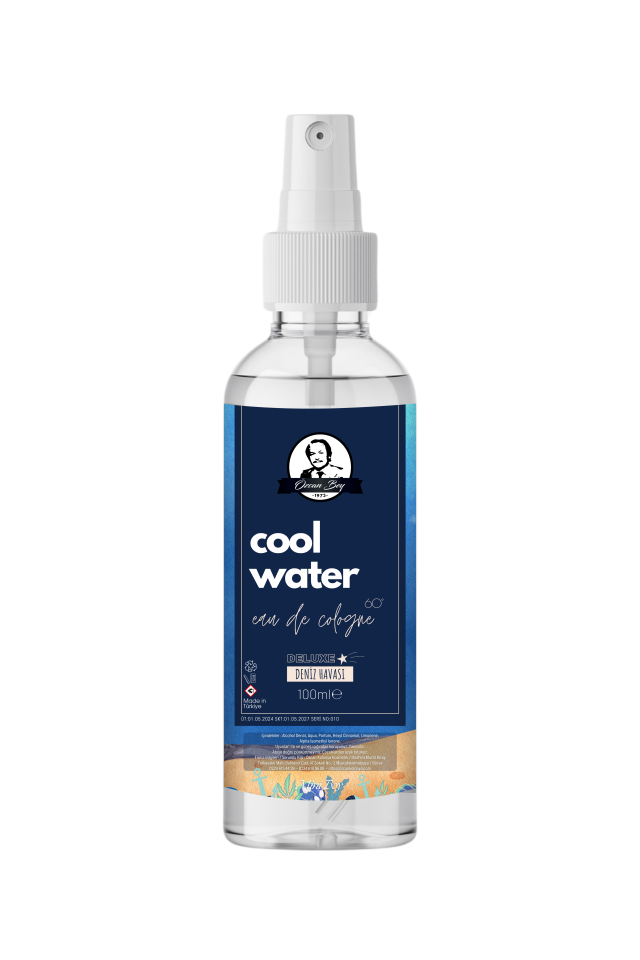 Mini Deluxe Seri Cool Water Kolonyası Parfümlü Okyanus Buz Ice Kokulu Kolonya 100ml Pet Şişe