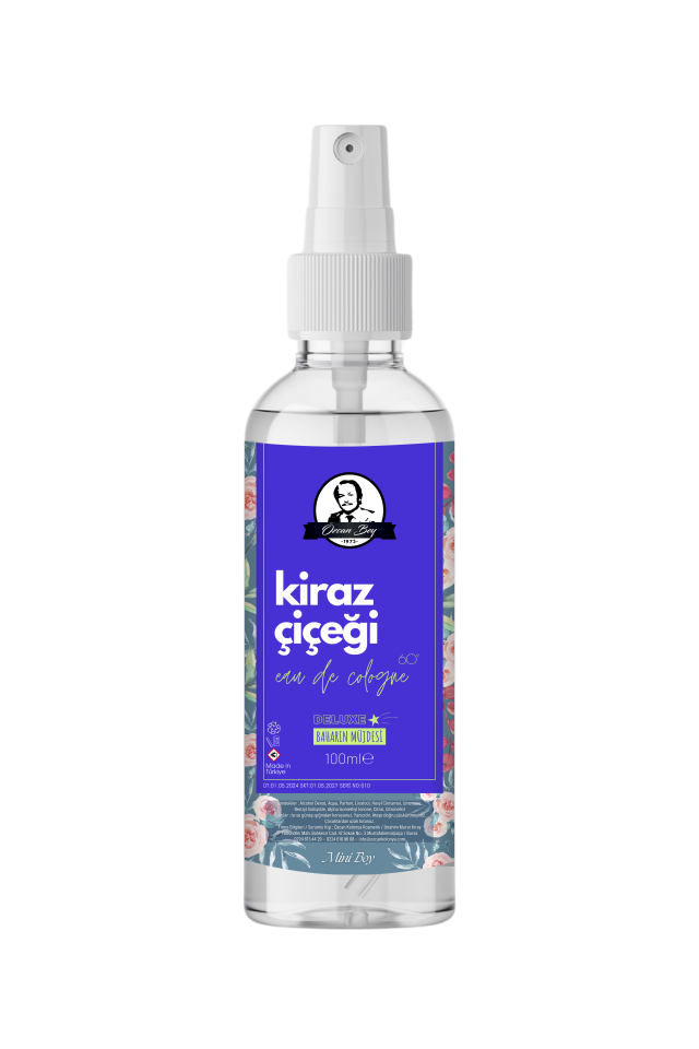 Mini Deluxe Seri Kiraz Çiçeği Kolonyası Parfümlü Sakura Çiçeği Kokulu Kolonya 100ml Pet Şişe