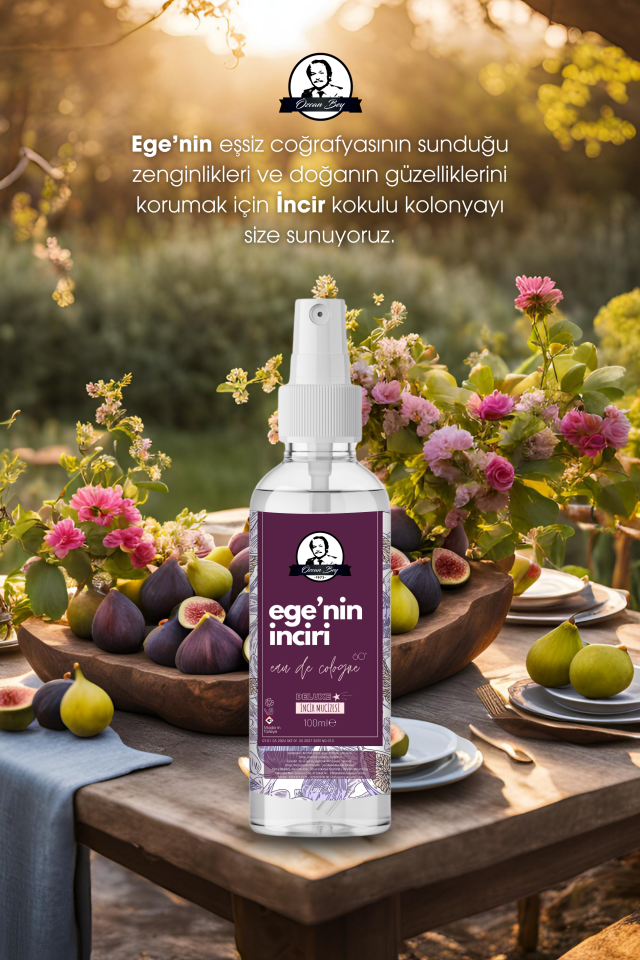 Mini Deluxe Seri Ege'nin İnciri Kolonyası Parfümlü İncir Çiçeği Kokulu Kolonya 100ml Pet Şişe