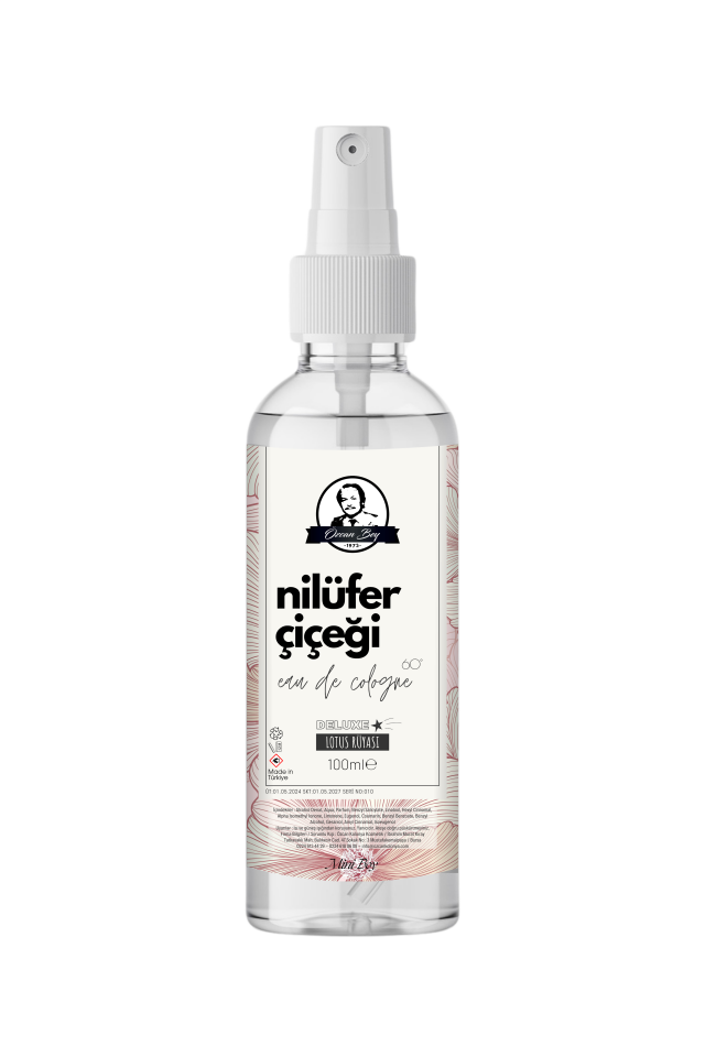 Mini Deluxe Seri Nilüfer Çiçeği Kolonyası Parfümlü Lotus Çiçeği Kokulu Kolonya 100ml Pet Şişe