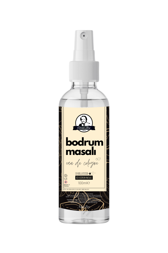 Mini Deluxe Seri Bodrum Masalı Kolonyası Parfümlü Beyaz Şakayık Çiçeği Kokulu Kolonya 100ml Pet Şişe