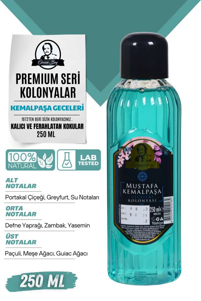 Premium Seri Kemalpaşa Geceleri Kolonyası 250ml Pet Şişe