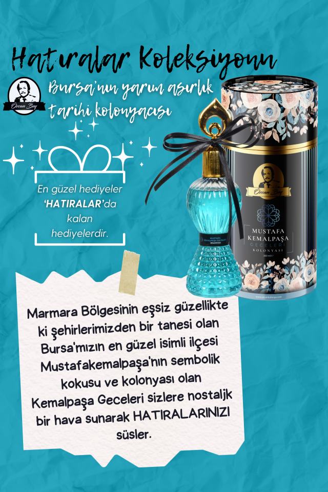 Hatıralar Koleksiyonu Söz Nişan Turistik Hediyelik Özel Kutulu Kemalpaşa Geceleri Kolonyası 300ml
